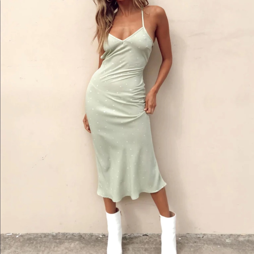Princess Polly On Cloud Nine Midi Dress Green